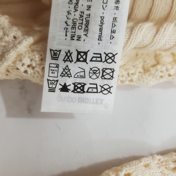 NWT Zara Crochet Style Stretchy Cream Ivory Boho Top Small Grandmacore - Picture 7 of 9